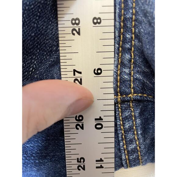 Lucky Brand Shorts Womens 9/29 Blue Denim Cutoff Raw Frayed Hem 5 Pocket Zip Fly - Picture 5 of 10